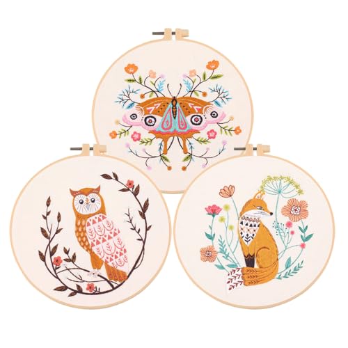 Point de croix animaux Huacan kit broderie détente maison salon 20x20 cm