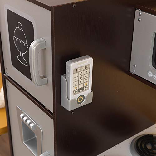 Kidkraft Uptown Espresso Wooden Play Kitchen With Phone, Chalkboard & Towel Rack, Gift For Ages 3+, Amazon Exclusive #TOP6