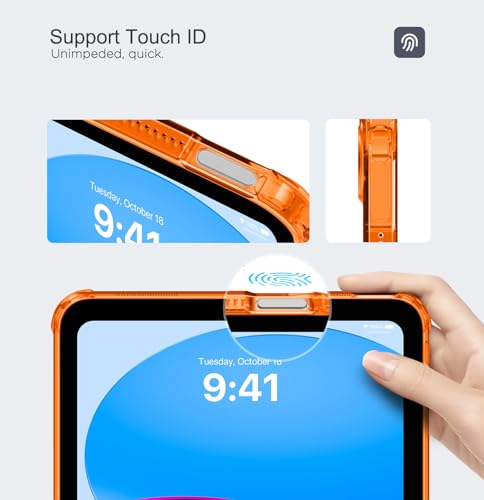 Image of MoKo Clear Case for iPad (A16) 11th Generation 2025, Cosmic Orange