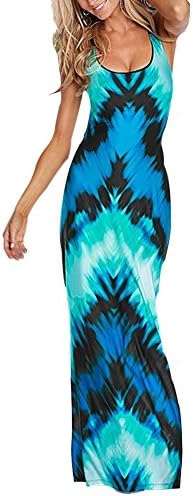 FOCUSNORM Women’s Sexy Boho Maxi Dress for Evening Party Summer Straps Sundress