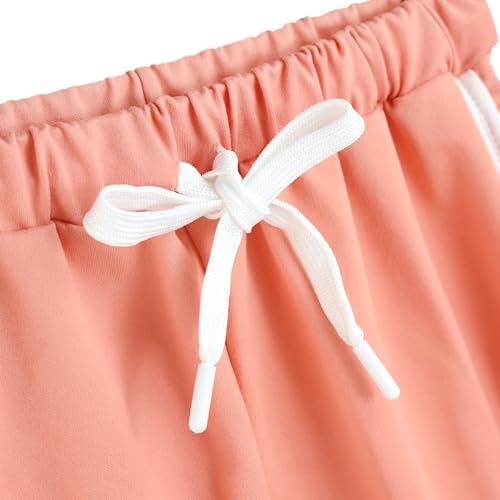 slaixiu Girls 5-Pack Athletic Shorts Breathable Workout Running Printed Dolphin Shorts 5-16 Year4