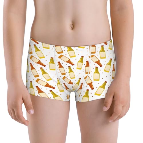 Boys' Cotton Boxer Brief Soft Underwear-Beer Bottles