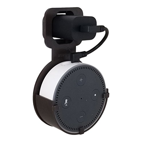 The Spot by Dot Genie: The Original Outlet Wall Mount Hanger Stand for Home Voice Assistants - Designed in USA - No Messy Wires or Screws - Multiple Colors (Espresso)