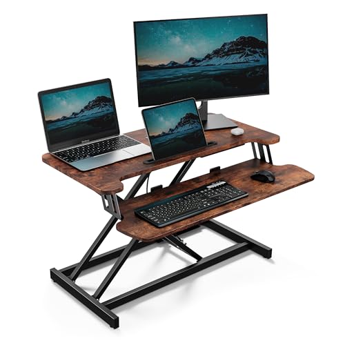 VonHaus Steh Schreibtischaufsatz, Höhenverstellbar...