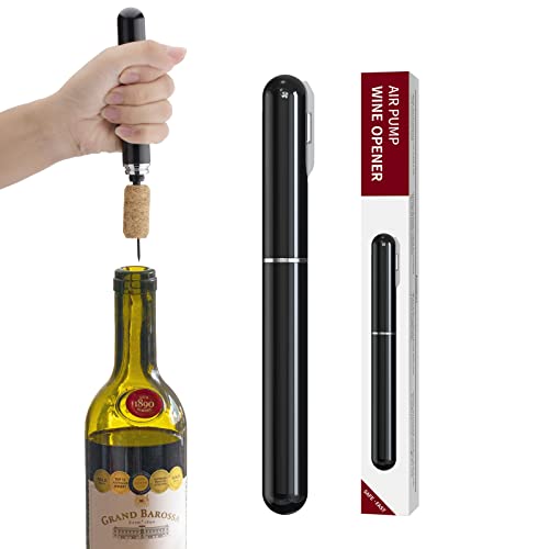 Ouvre-vin à pression d'air 2-en-1 avec coupe-papier Ouvre-bouteille de vin Ouvre-bouteille à pompe à air facile à ouvrir Tire-bouchon de voyage portable Tire-bouchon à vin à main Cover