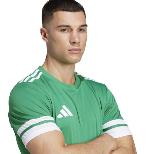 adidas Herren Squadra25 Jersey Short Sleeve Shirt, Team Green/White, S – Ansicht 4