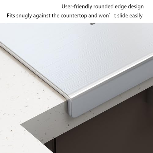 Planche à découper en acier inoxydable double face anti-adhésive pour cuisine