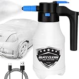Rechargeable 1.5L Heavy-Duty Snow Foam Cannon Gun – Automatic Pressurizing Sprayer and Soap Foaming Blaster, Handheld Battery-Powered Spray Bottle for Car Washing and Valeting