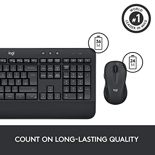 Logitech MK545 Advanced Wireless Keyboard and Mouse Combo Niederländisches QWERTY-Layout - Schwarz