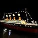 T-Club LED Light Kit for(Titanic), Lighting Kit Compatible with Lego 10294 (Only Led Light, Building Block Model not Included) (RC with Sounds)