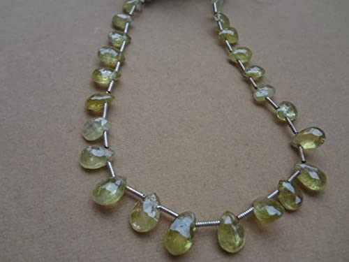 Vassonite briolette pears 7 to 9 mm fil de pierres véritables pour création bijoux