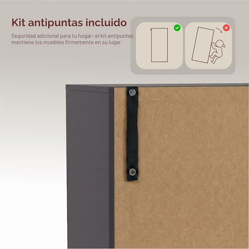 Estantería de madera gris compacta para resolver la falta de espacio en despachos 7