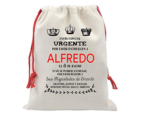 AMM AEROGRAFIA Bolsa Saco DE Navidad Tipo Lino Personalizable Cover