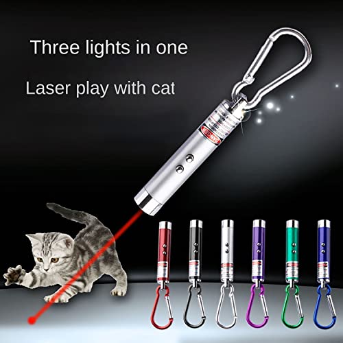 6 PCS Cat Toys Laser Pointer Mini Keychain Laser Pointer LED Flashlight Dog Cat Laser Toy Pet Remote Control Laser (6 Pcs Pack B) 6 PCS Cat Toys Laser Pointer Mini Keychain Laser Pointer LED Flashlight Dog Cat Laser Toy Pet Remote Control Laser (6 Pcs Pack B)