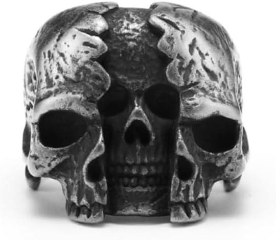 Two-Face Stainless Steel Skull Ring – Dual-Faced Skull Design, Symbol of Strength and Self-Discovery, Bold and Meaningful Jewelry for the Fearless Size 7-13