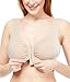 Carole Martin Full-Freedom Front Closure Wireless Cotton Bra-38 Beige