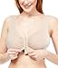 Carole Martin Full-Freedom Front Closure Wireless Cotton Bra-36 Beige