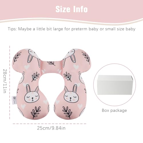 Image of vocheer Baby Travel Pillow(Upgraded), Head and Neck Support Pillow for Pushchair, Car Seat,Stroller, Bouncer, Cotton (White Bear)