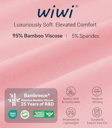 Image of WiWi Viscose from Bamboo Women's Pajamas Set Super Soft Button Down Top and Pants Sleepwear Cooling Pjs S-3X