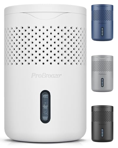 Pro Breeze Osmo® Dehumidifier - Silent & Refillable Moisture Absorber for Damp & Condensation at Home, Bedroom, Wardrobe, Car - Bathroom Mould Remover with 700g Refillable Tablet - No Power Required