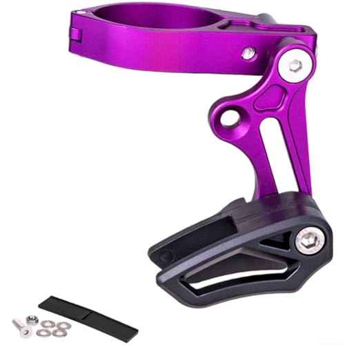 Mountain For Bike Chain Guide for 1x Drivetrain, Reinforced Nylon Chain Retention Device, Anti-Drop for Downhill, For Easy Install Chainring Guard(CG02 Purple)
