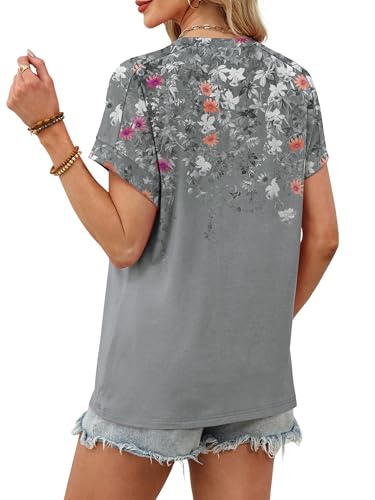 Image of WIHOLL Womens Tops Short Sleeve Shirts Summer Outfits 2026 Spring Dressy Casual Clothes Clothing