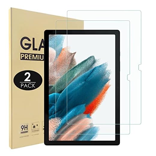 Hianjoo Pansarglas kompatibelt med Samsung Galaxy Tab A8 2021 10,5 tum, [2-st] skyddsfilm skärmskydd kompatibelt med Samsung Galaxy Tab A8 10,5 tum, repfri, bubbelfri, 9H hårdhet