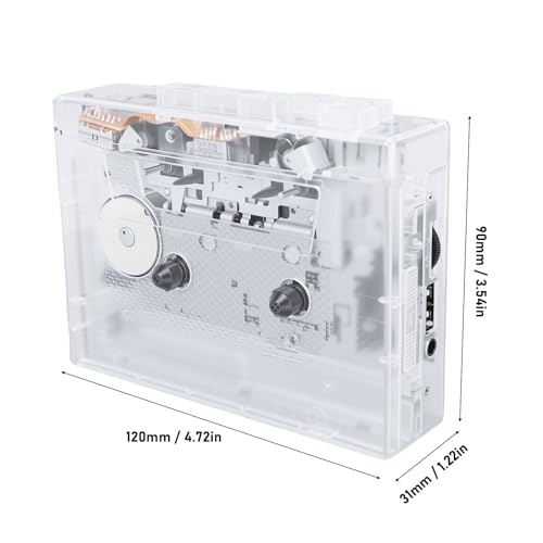 Sxhlseller Kassettenspieler, Tragbarer Kassetten zu MP3 Konverter mit 2 AA Batterien, USB Stromversorgung, 3,5 mm AUX Buchse für Musikwiedergabe, Nostalgische Musikliebhaber