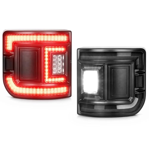 unionlux Fit for Jeep Gladiator Tail Lights 2020-2026 Smoked Lens DOT Flush Mount Brake Light Reverse Light Turn Signal Lamp Running Lights Side Marker Assembly Fit for Jeep Gladiator Accessories