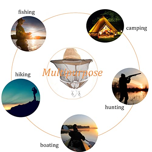 AukBeeFun Chapéu de Véu de Apicultura, Chapéu para Apicultores com Rede, Seguro e Confortável, Supri