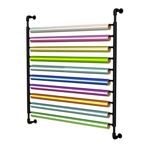 Estante de almacenamiento para montaje en pared de rollos de tela y vinilos