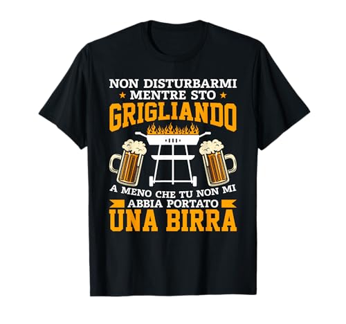 Divertente Barbecue & Birra Griglia Regali BBQ Papà Maglietta