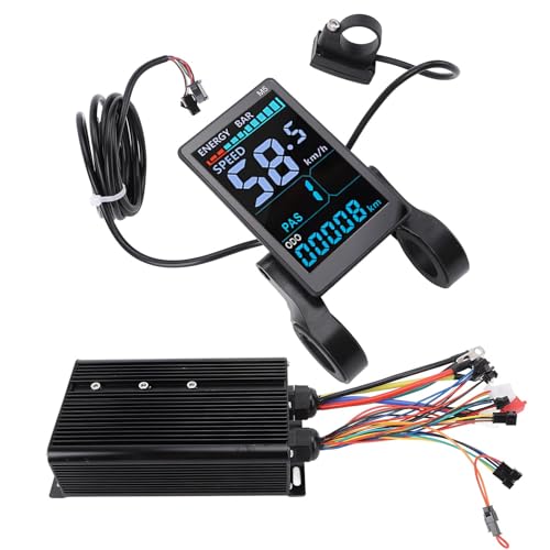 Bnineteenteam Kit de Controlador de Scooter Eléctrico de Aleación de Aluminio 72V 5000W, Pantalla LCD Transparente, Rendimiento Robusto, Disipación de Calor Mejorada, Función de Retroiluminación