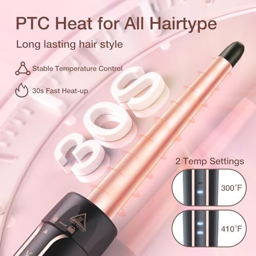 Vylto VYGR-5IN1-CR-NC 5 In 1 Curling Iron Set-Instant Heat Hair Curling Wand Set thumb #3