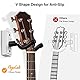 POGOLAB Gitarren-Wandhalterung, 2 Stück Gitarrenaufhänger, Haken mit Design für Anti-Rutsch, Display-Halter mit Schrauben, für akustische E-Gitarre, Bass, Ukulele, Banjo