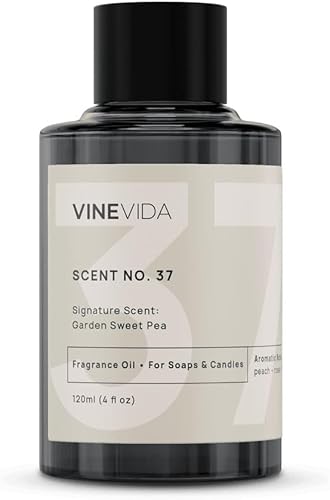 VINEVIDA [4 onzas] Garden Sweet Pea - Aceite de fragancia para fabricación de velas y jabón, aromas naturales de velas fabricadas en Estados Unidos