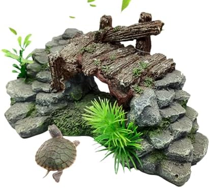 Rampa para Tortugas - rampa para Reptiles | Accesorios de adquirio para Tortugas | Escalera Que no es de ventanilla para Muelle, Lugar de Descanso, Accesorios para (A, como se Muestra en la Figura)