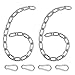 2PCS Hammock Hanging Chain Porch Swing Chain Hanging Chair Chain with 4 Carabiners Hammock Chair Hardware for Indoor Outdoor Playground Hanging Chair Hammock Chair Punching Bags(23