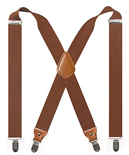 Image of Adjustable Elastic Suspenders for Men's and Women's with X Back Suspenders for Casual & Formal
