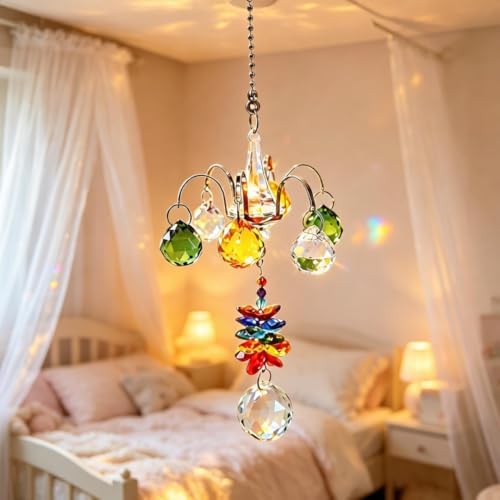 Crystal Ball Mirror Sunshine Catcher Rainbow Maker Hanging Indoor Garden - 4