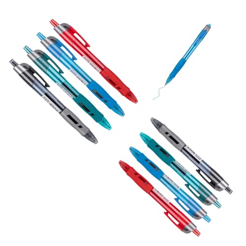 Bolígrafos Roller Retráctiles Gel 10 Pzas Punta 0.5 mm