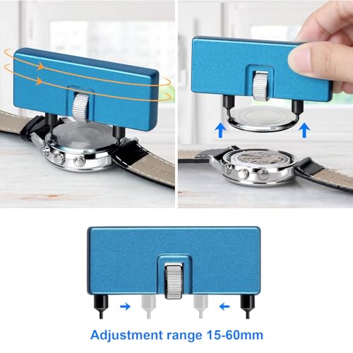Jorest Uhr Batteriewechsel Werkzeug, Uhrenwerkzeug Gehäuseöffner dient zum Drehen des geöffneten Uhrendeckels, Uhrenöffner, Uhrenarmband austauschen, Kratzfeste Folie, federstegwerkzeug, Anweisung
