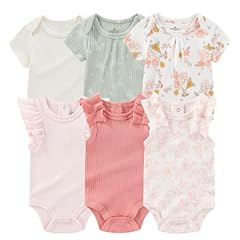 Baby Bodysuit 6-piece Green/Butterfly/Flower