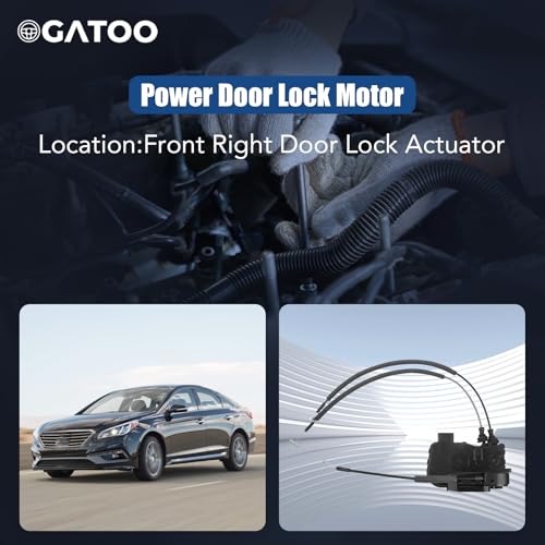Image of Front Passenger Right Side Door Lock Actuator for Hyundai Sonata 2011-2015 | for 2011 2012 2013 2014 2015 Hyundai Sonata 1.6L 2.0L 2.4L, Front Right Door Latch Motor Assembly, 813203S020