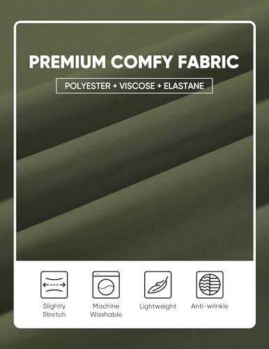 Image of JMIERR Mens Baggy Casual Dress Pants Lightweight Pleated Old Money Wide Leg Pants Loose Relaxed Fit Trousers