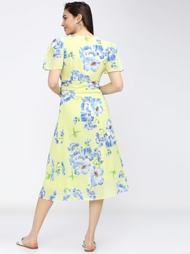 Image of Tokyo Talkies Women's Short Sleeves V-Neck Printed Dresses | Stylish Dresses | Casual Dresses