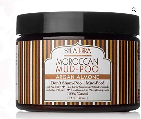Shea Terra Shampoo Mud-Poo Dry Shampoo Argan Almond - 8 oz.