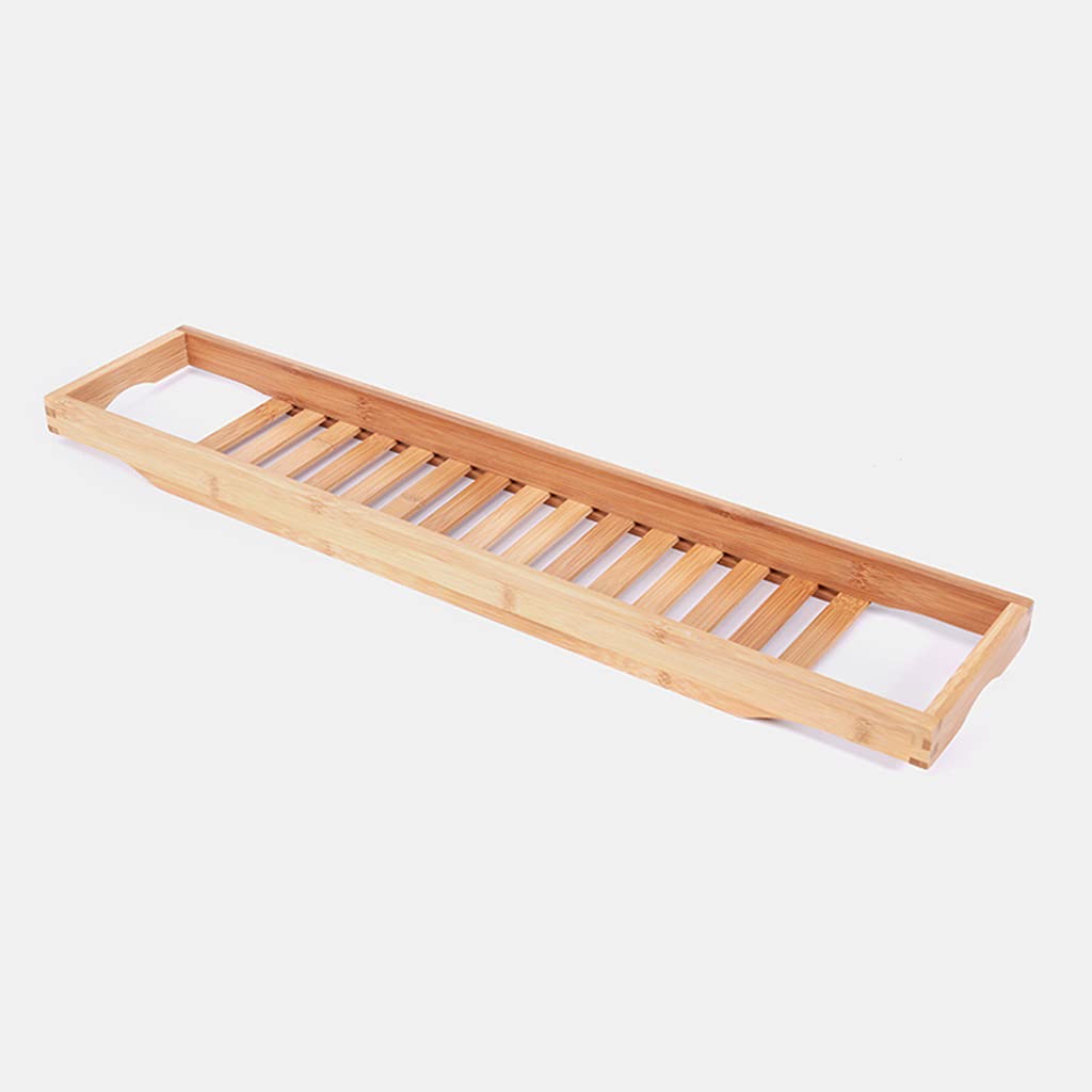 Bambus-Bad-Duschregal – elegantes Badezimmer-Regal aus Holz für Zuhause, platzsparendes Design, perfekt für Badewanne und Duschzubehör