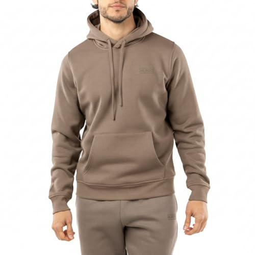 Sweat à capuche de qualité Kluk pour homme finitions soignées marron vert