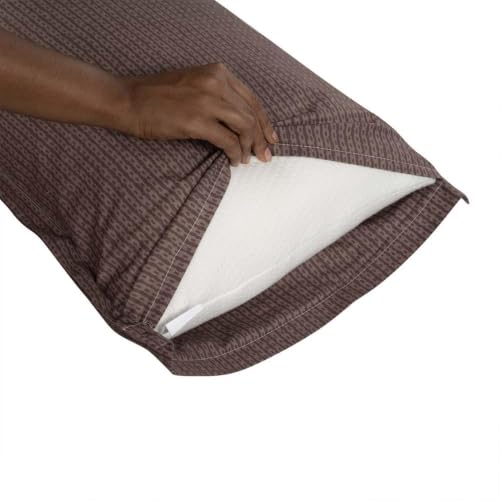 Image of Wakefit 100% Cotton Pillow Cover Set of 2 | 200 TC Soft & Breathable Pillow Cases | Standard Size 18 x 27 Inch | Skin Friendly, Durable & Gentle Machine Washable | Ross Brown